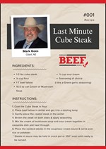 Last Minute Cube Steak Recipe