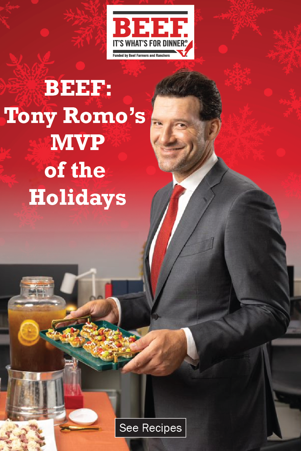 Tony Romo Holiday Beef Holding Tray
